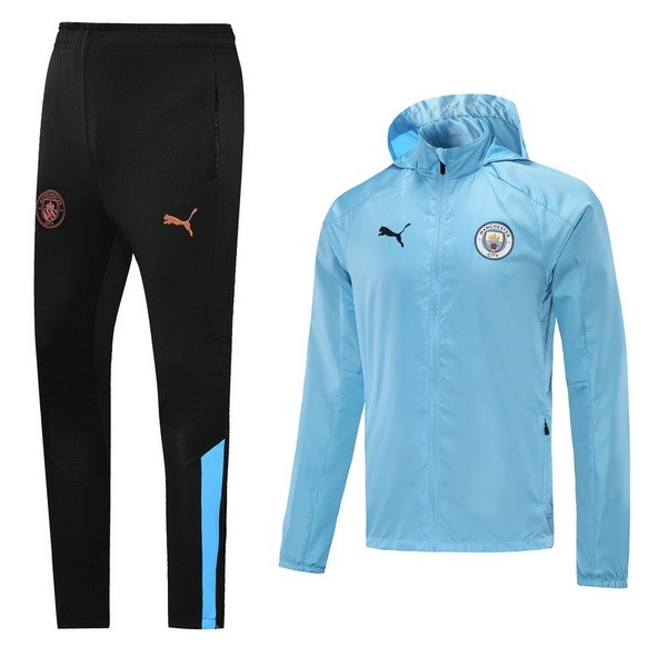 Windjacke Manchester City Anzüge 2021-2022 Blau Licht Günstige Fußballtrikots